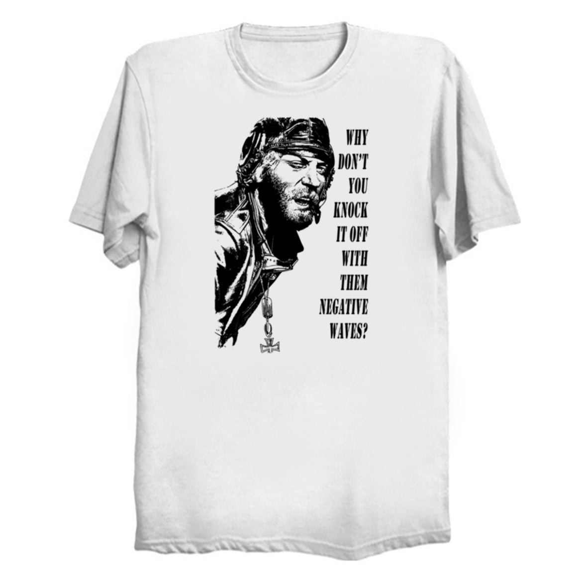 T-shirt featuring Oddball from the movie 1970 Kelly's Heroes, portrayed by Donald Sutherland