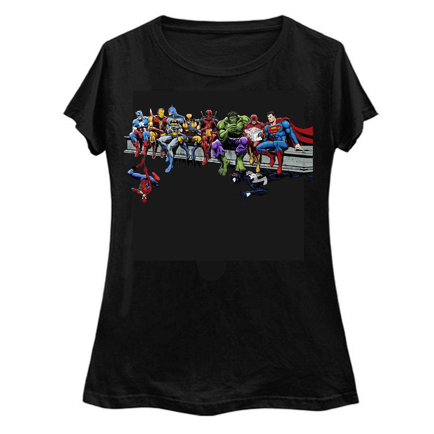 Marvel DC Lunch Atop A Skyscraper (no bg) T-Shirt (various colors)