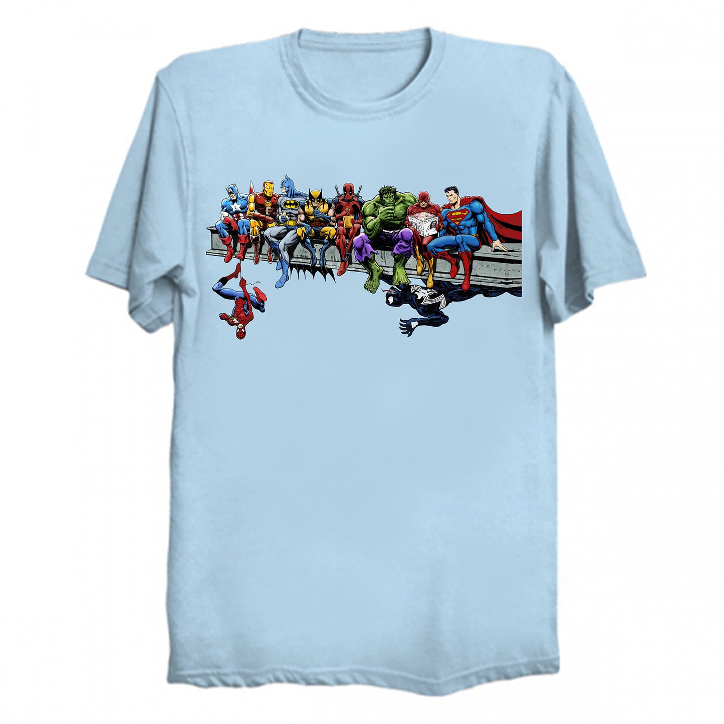 Marvel DC Lunch Atop A Skyscraper (no bg) T-Shirt (various colors)
