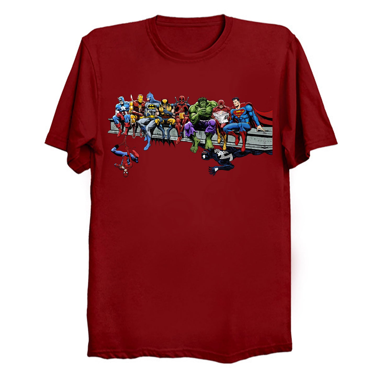 Marvel DC Lunch Atop A Skyscraper (no bg) T-Shirt (various colors)