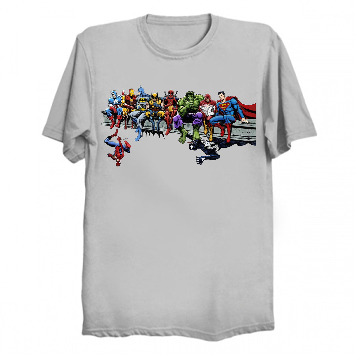 Marvel DC Lunch Atop A Skyscraper (no bg) T-Shirt (various colors)