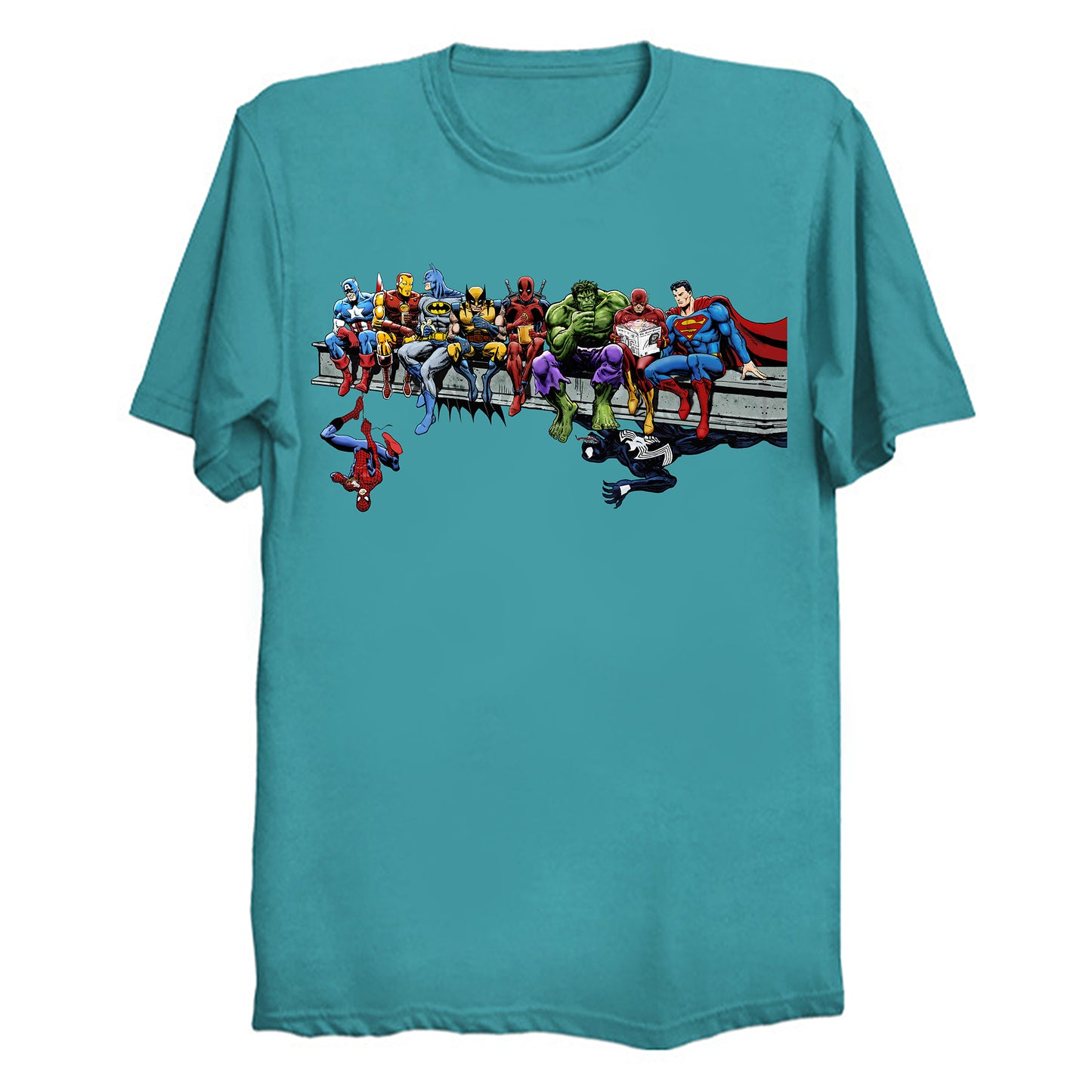 Marvel DC Lunch Atop A Skyscraper (no bg) T-Shirt (various colors)