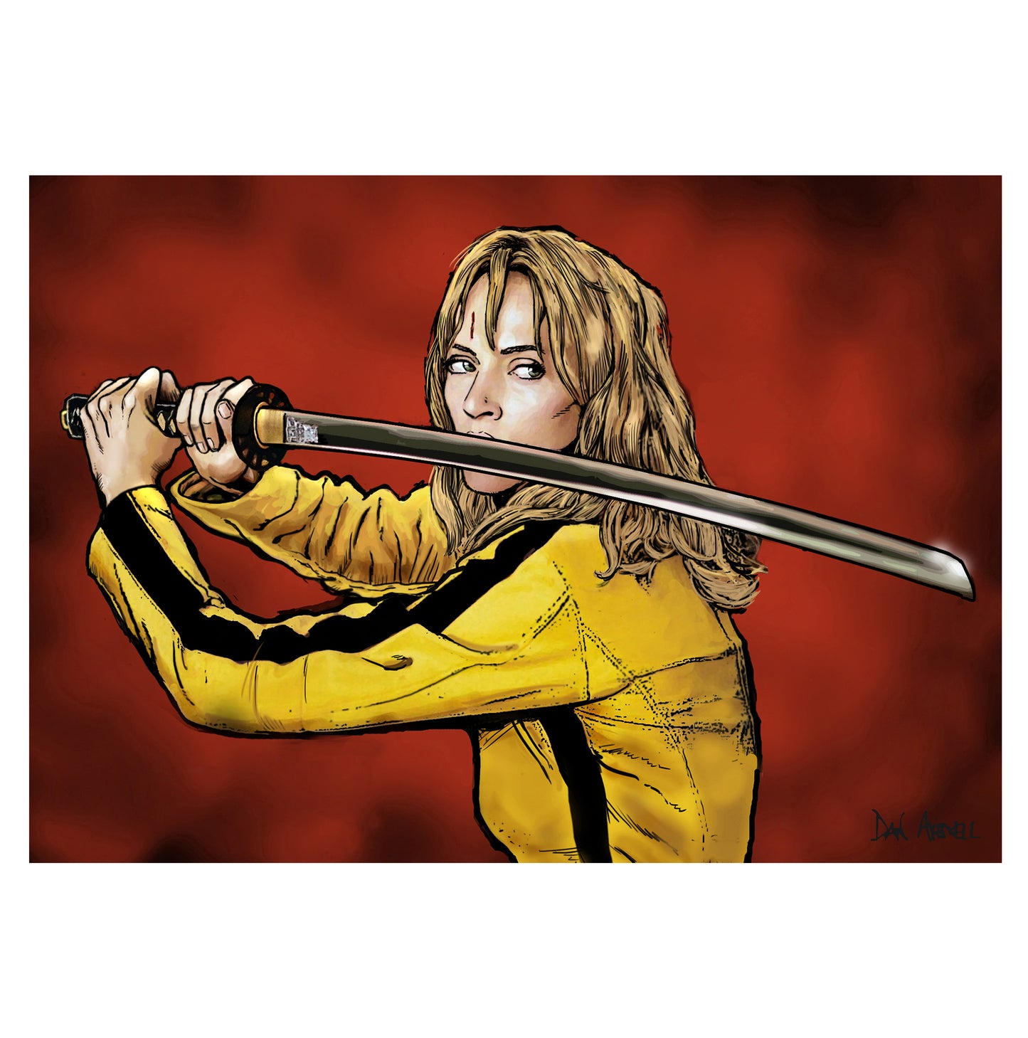 Tarantino: Kill Bill - Beatrix Kiddo The Bride   Art Print/Poster