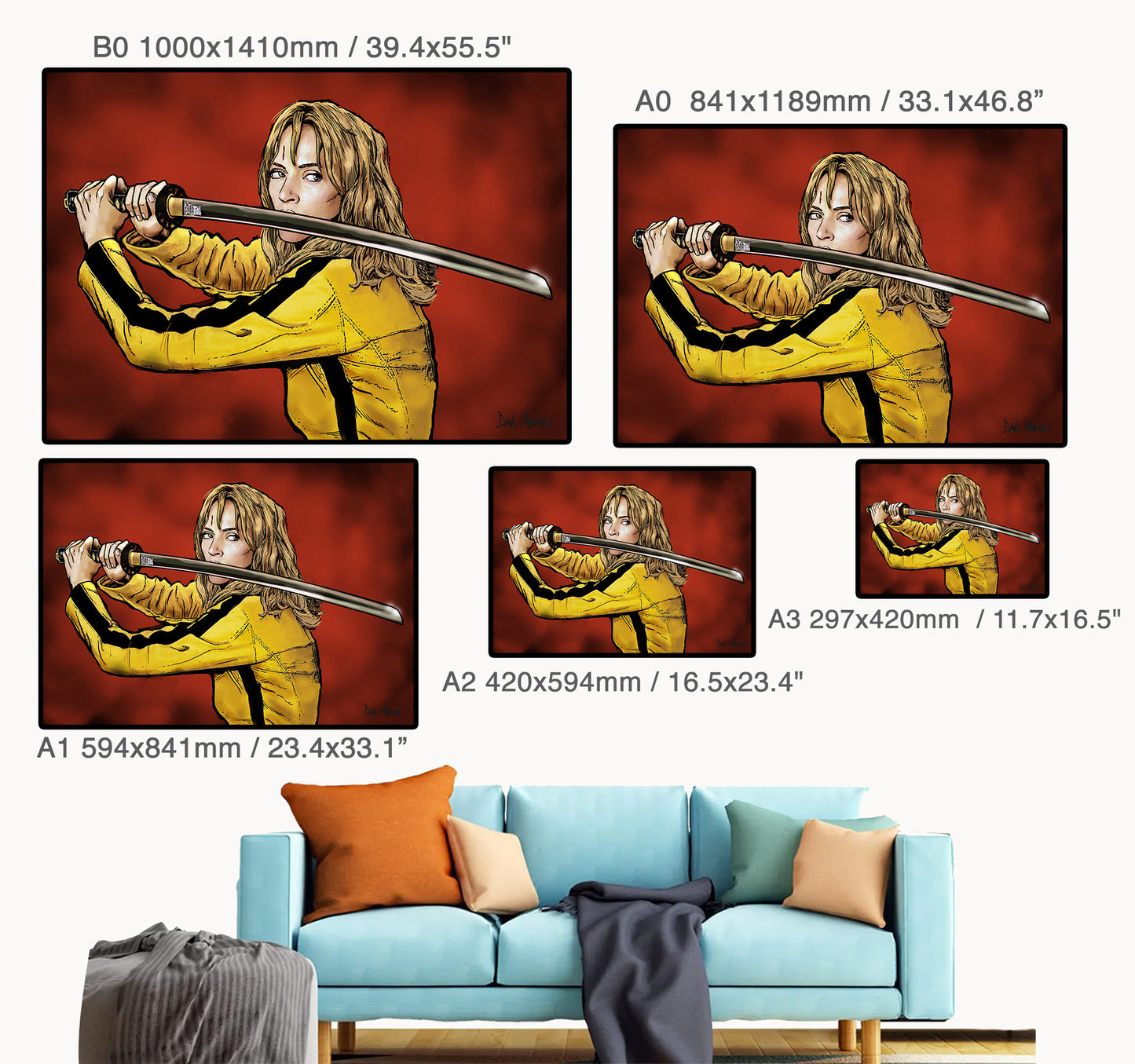 Tarantino: Kill Bill - Beatrix Kiddo The Bride Art Print/Poster