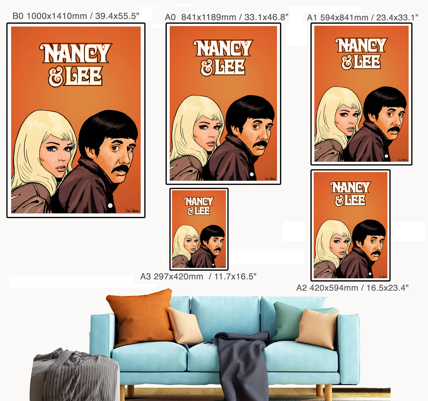 Nancy Sinatra and Lee Hazlewood - Art Print/Poster