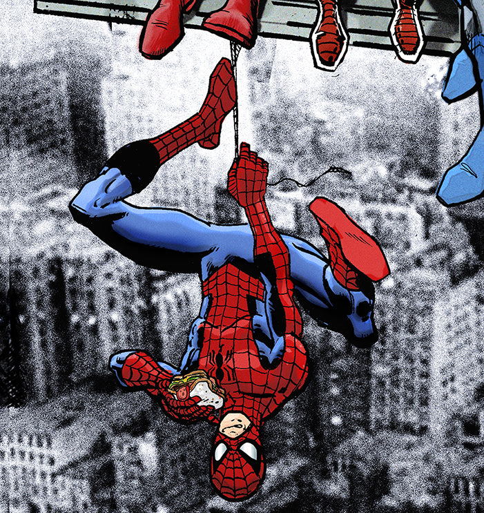 Marvel and DC Superheroes Lunch Atop A Skyscraper - Digital Download