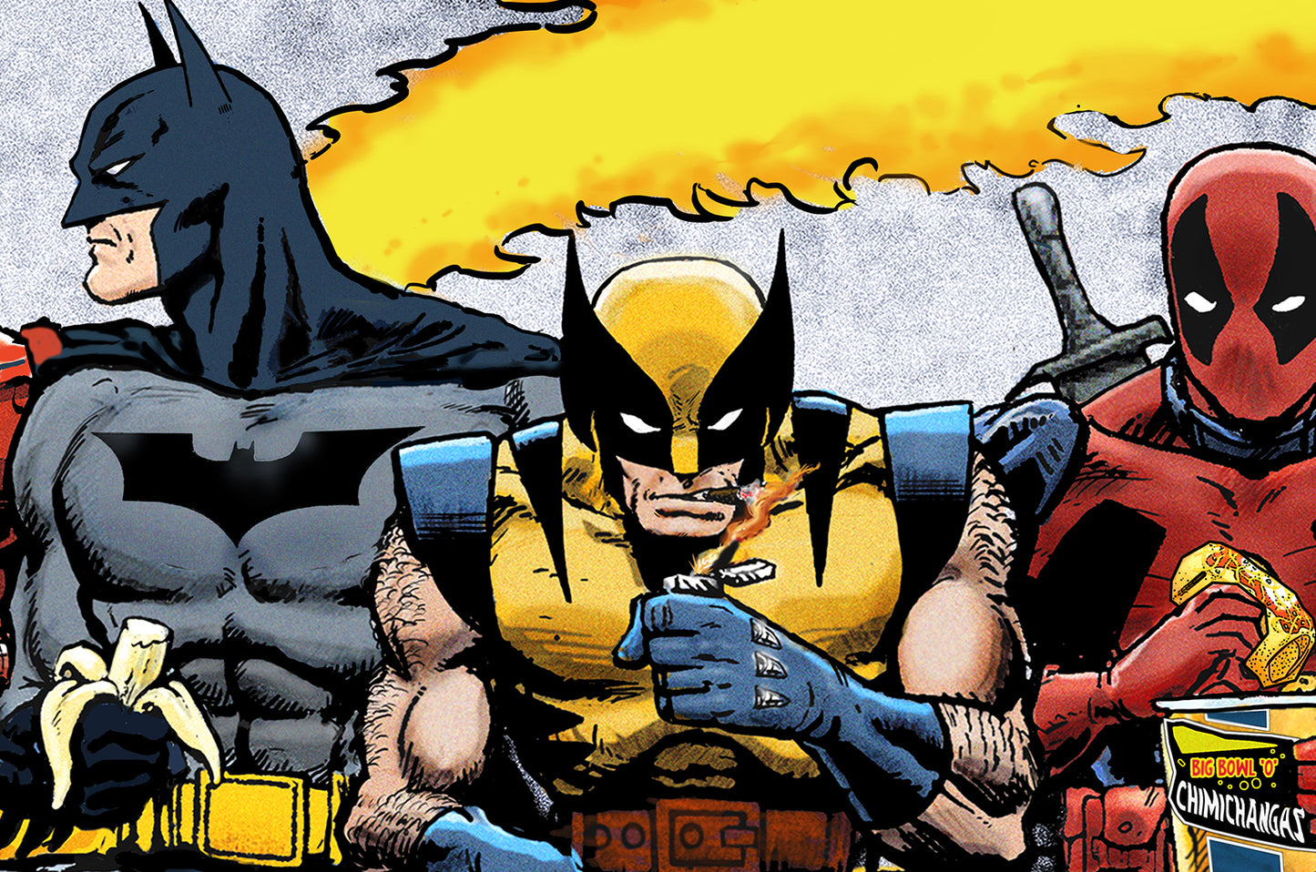 MORE Marvel and DC Superheroes Lunch Atop A Skyscraper - Digital Download