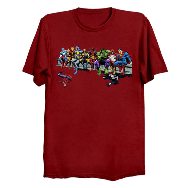 Marvel DC Lunch Atop A Skyscraper T-Shirt (various colors)