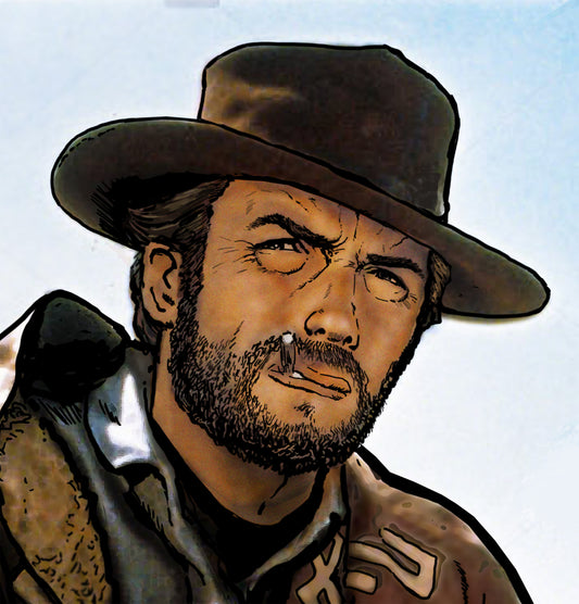 Clint Eastwood - The Man With No Name -Art Print/Poster