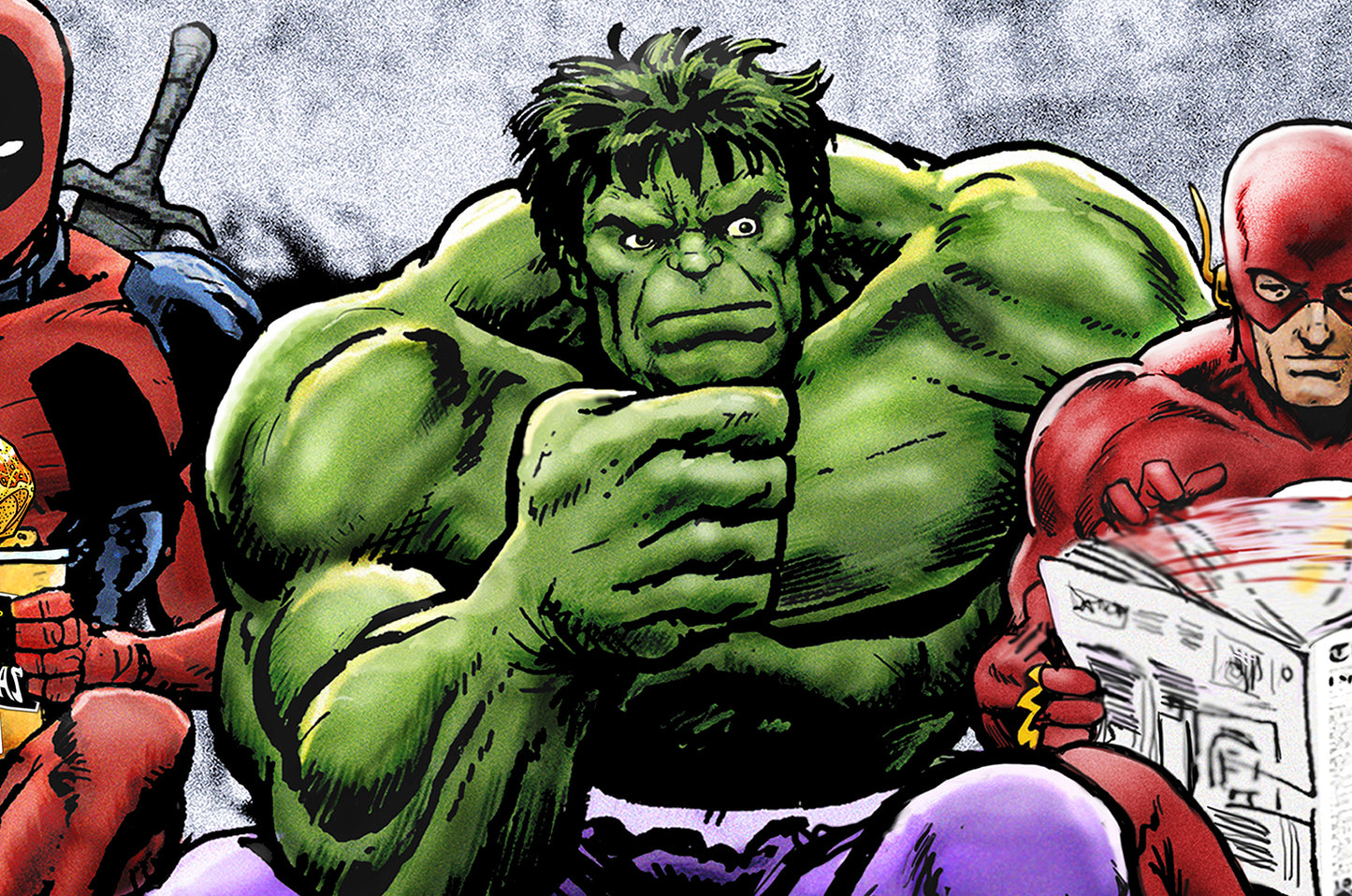 MORE Marvel and DC Superheroes Lunch Atop A Skyscraper - Digital Download