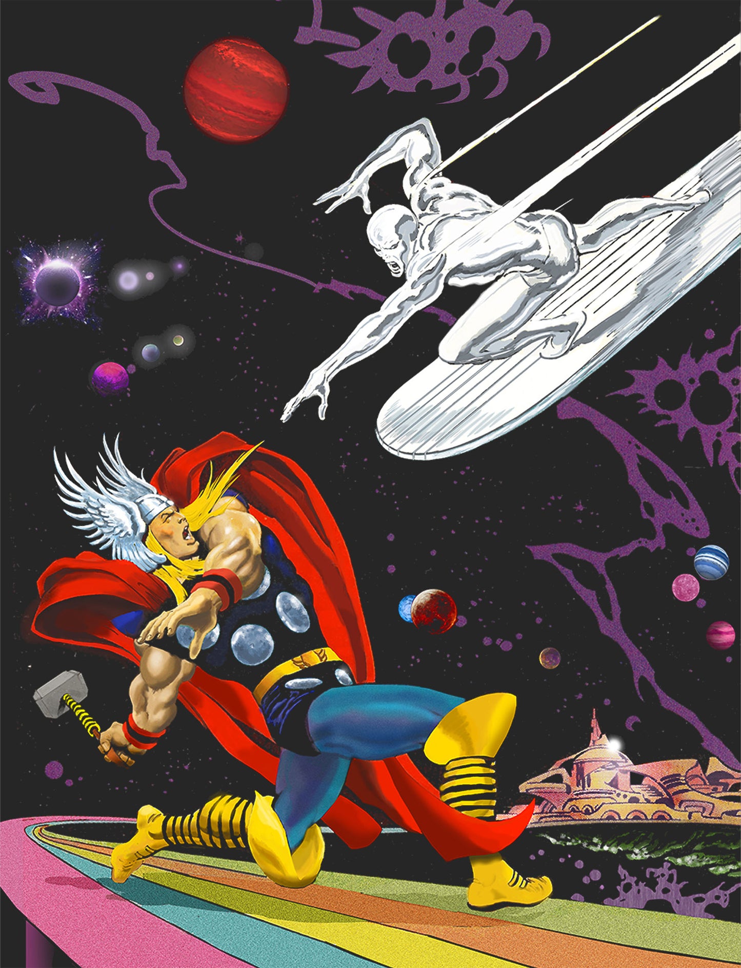 Marvel- Thor vs Silver Surfer T-Shirt