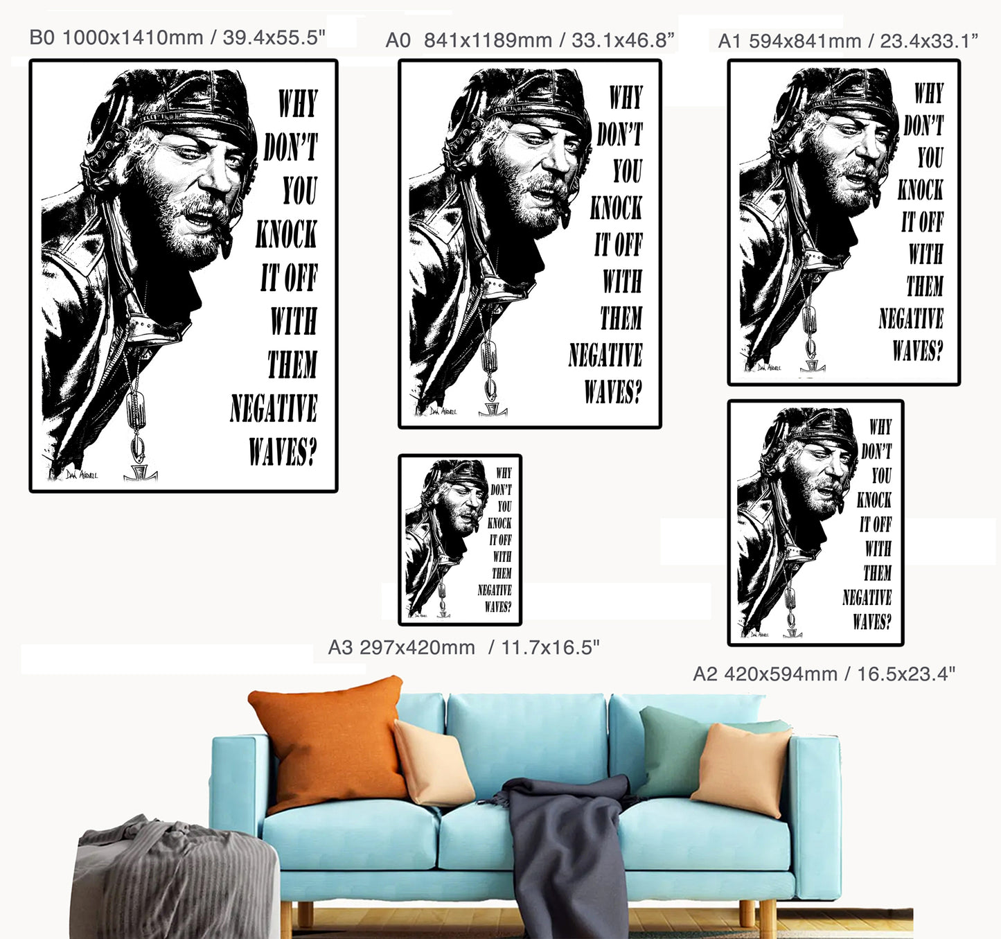 Kelly's Heroes - Oddball Says b/w -Art Print/Poster
