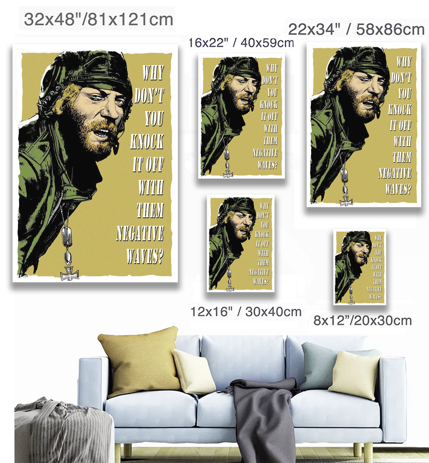 Kelly's Heroes - Oddball Says - Mounted Canvas