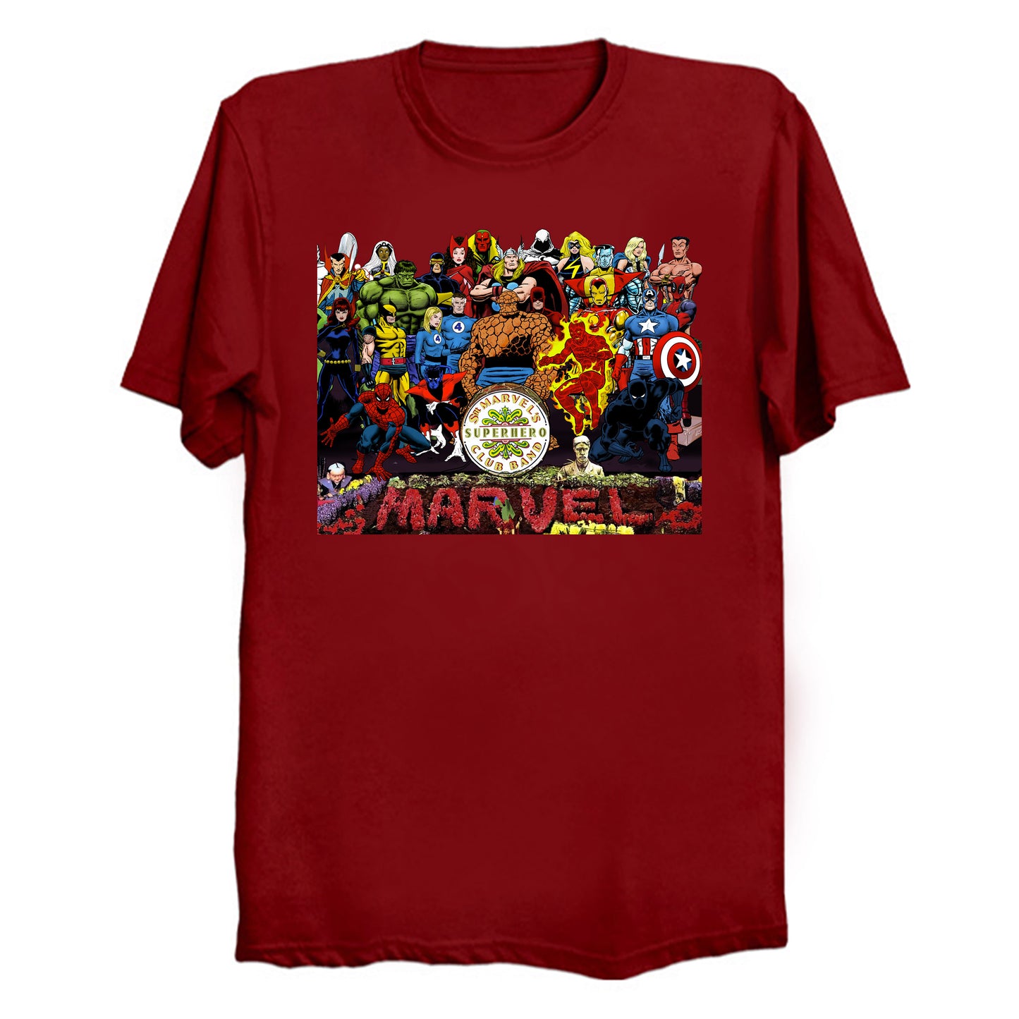 Sgt Marvel's Superhero Club Band T-Shirt