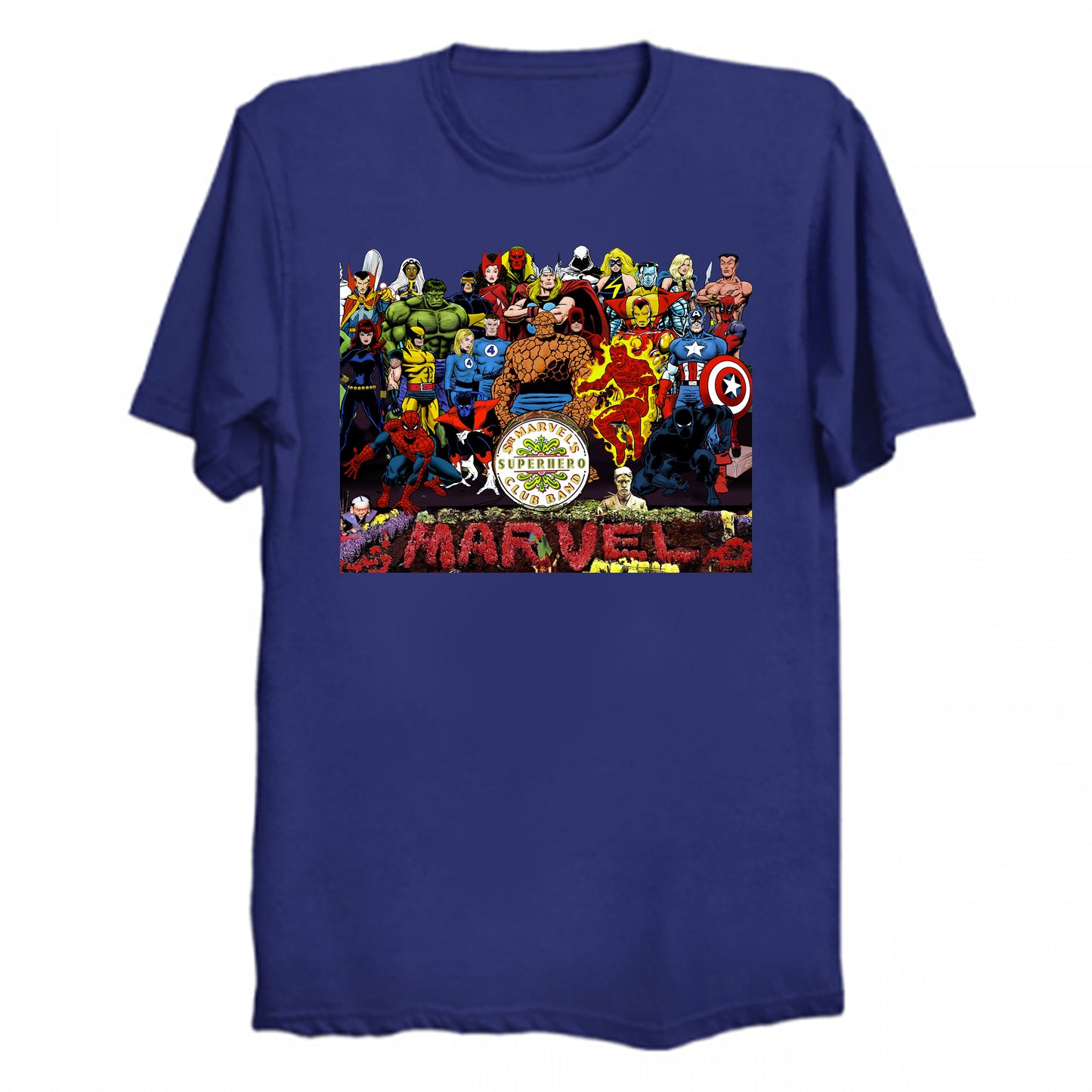 Sgt Marvel's Superhero Club Band T-Shirt
