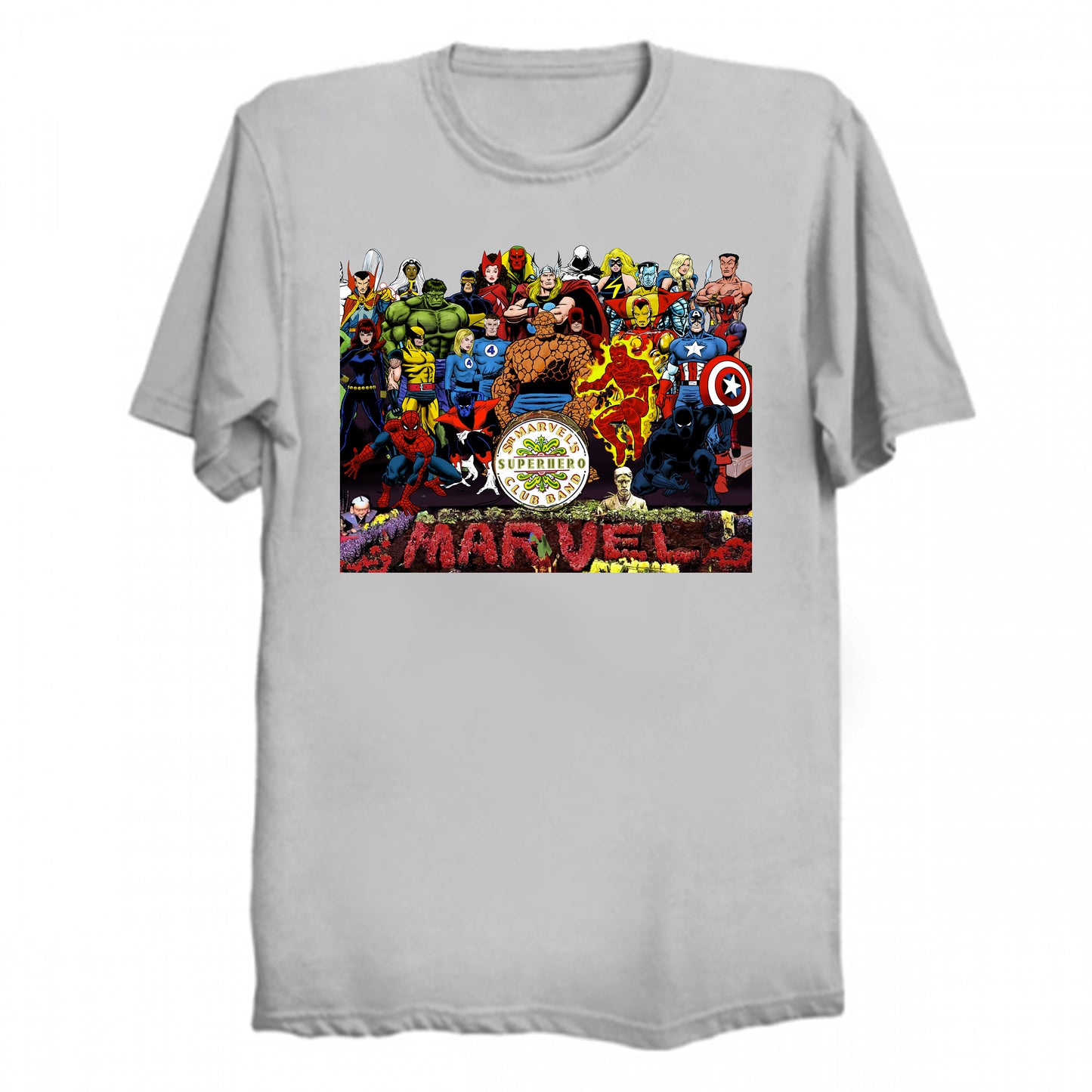 Sgt Marvel's Superhero Club Band T-Shirt