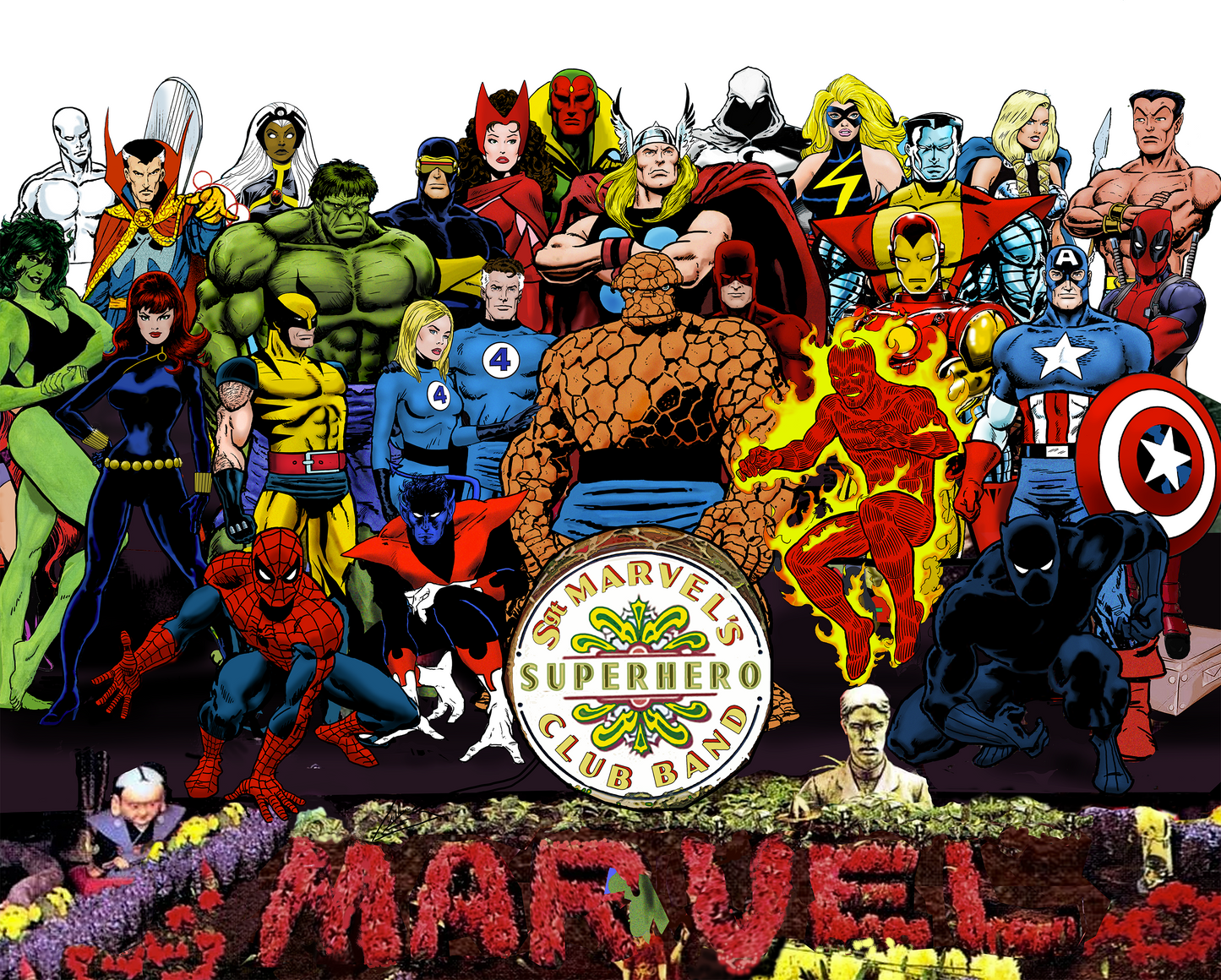Sgt Marvel's Superhero Club Band T-Shirt