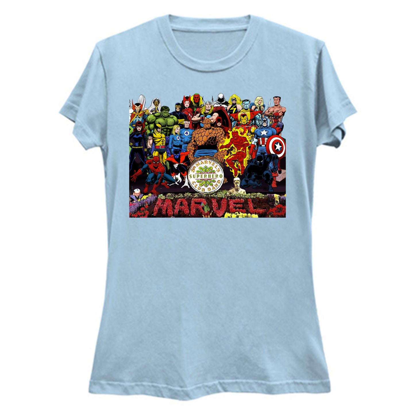 Sgt Marvel's Superhero Club Band T-Shirt