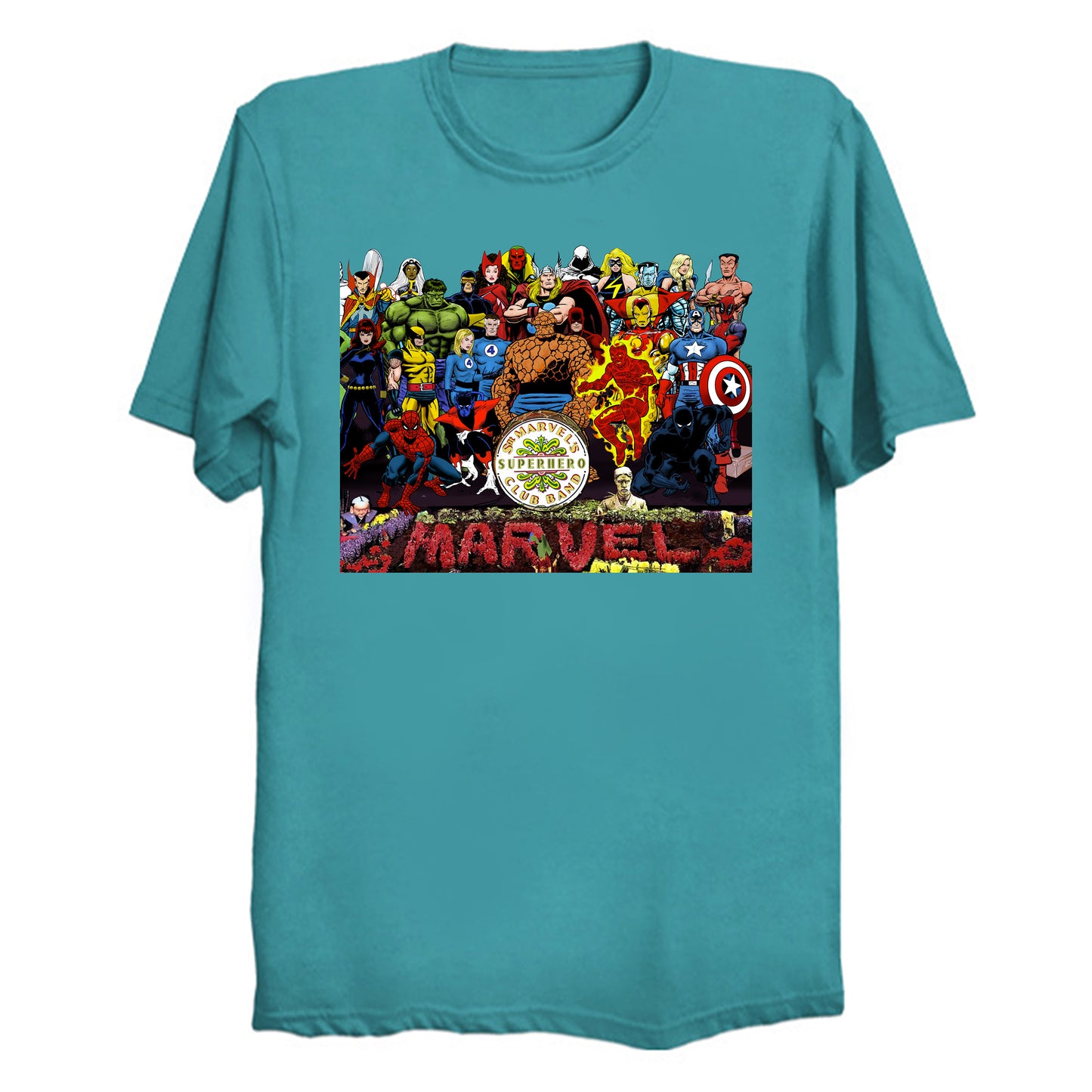 Sgt Marvel's Superhero Club Band T-Shirt