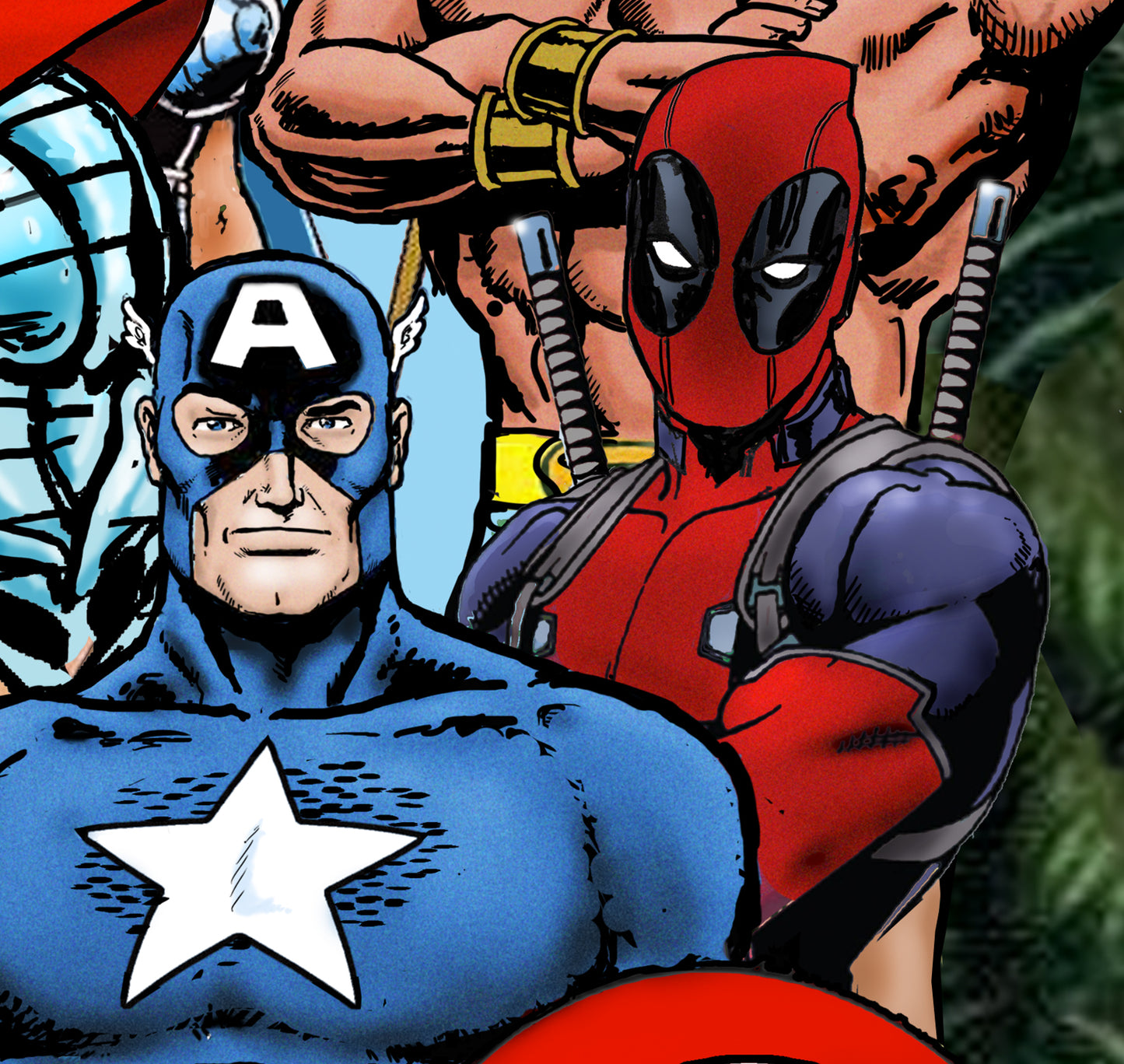 Sgt Marvel's Superhero Club Band -Art Print/Poster