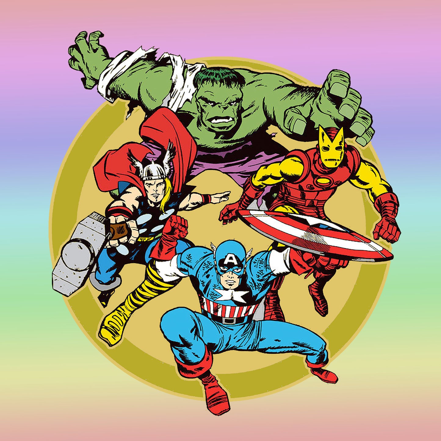 Marvel - Earth's Mightiest Heroes T-Shirt  (various colors)