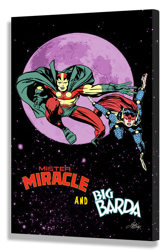 Mister Miracle and Big Barda - Mounted Canvas (Various Sizes)