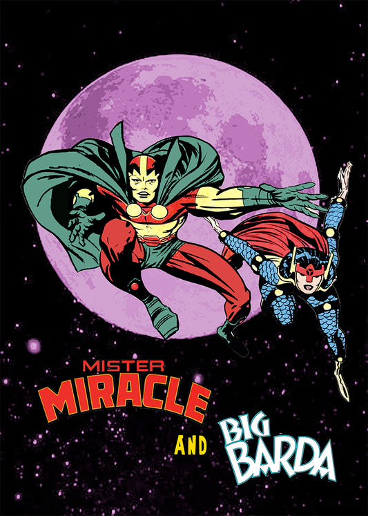 Mister Miracle and Big Barda - Mounted Canvas (Various Sizes)