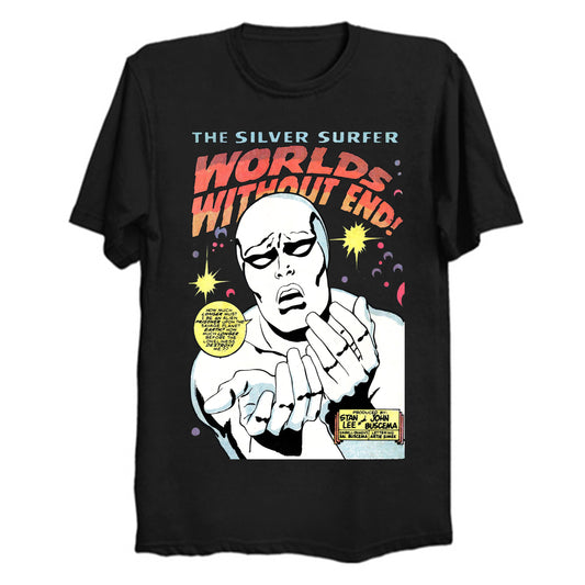 Silver Surfer - Worlds Without End T-Shirt  (various colors)