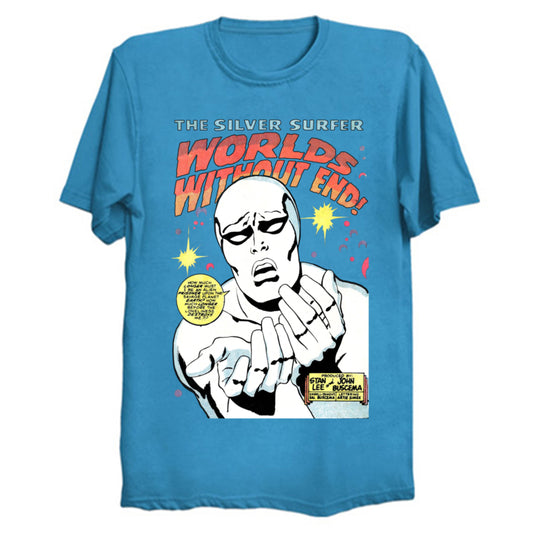 Silver Surfer - Worlds Without End T-Shirt  (various colors)