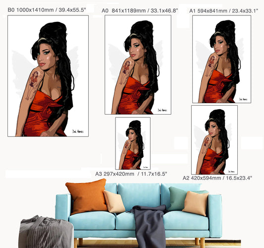 Amy Winehouse-  Art Print/Poster