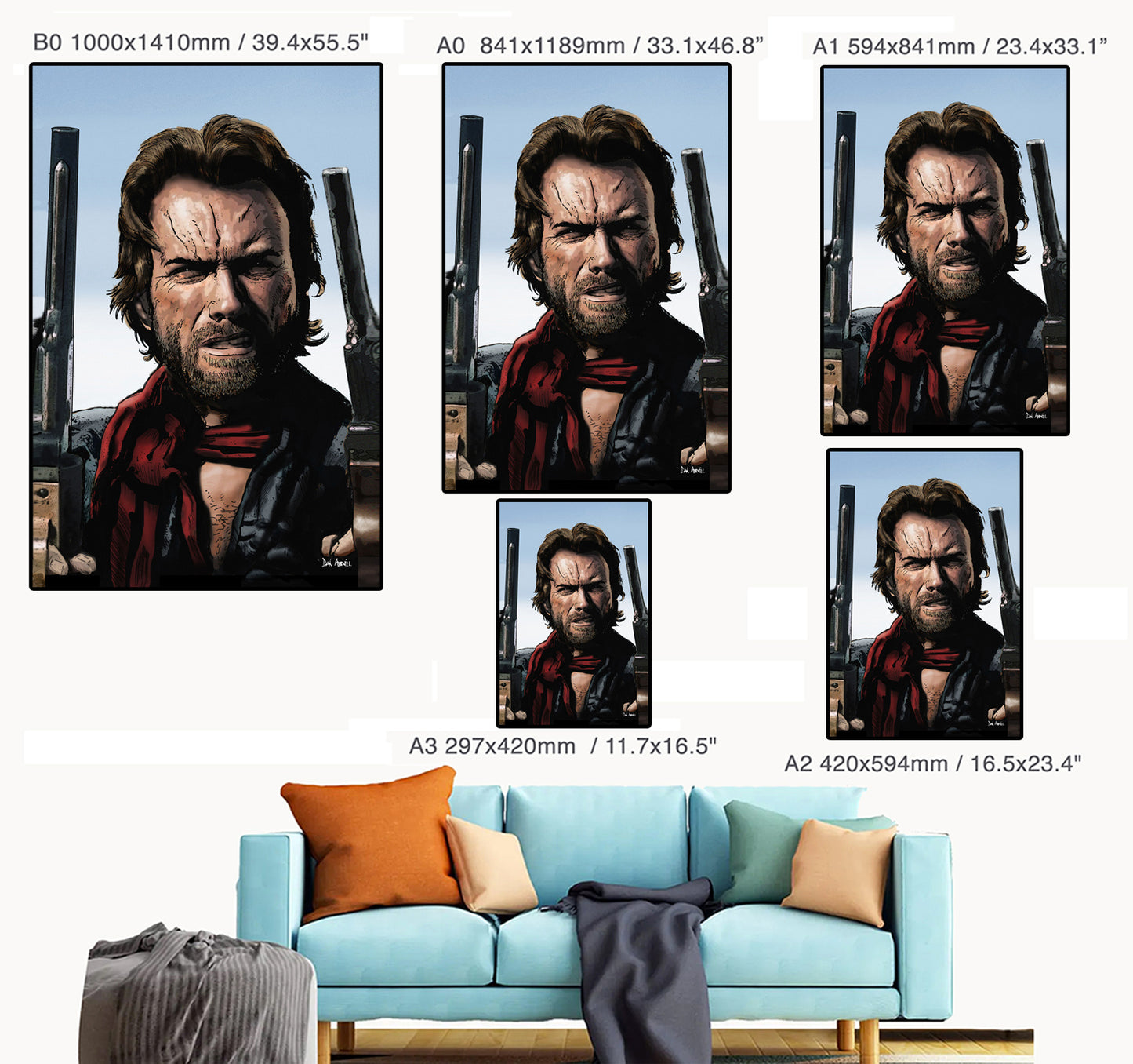 Clint Eastwood - The Outlaw Josey Wales -Art Print/Poster