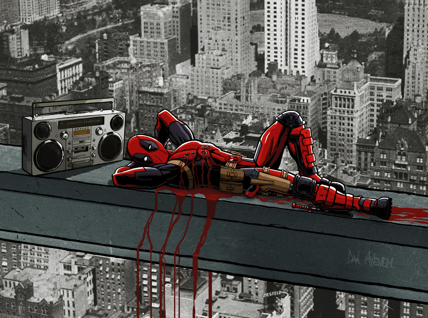 Deadpool: The Degenerate Regenerates - Mounted Canvas