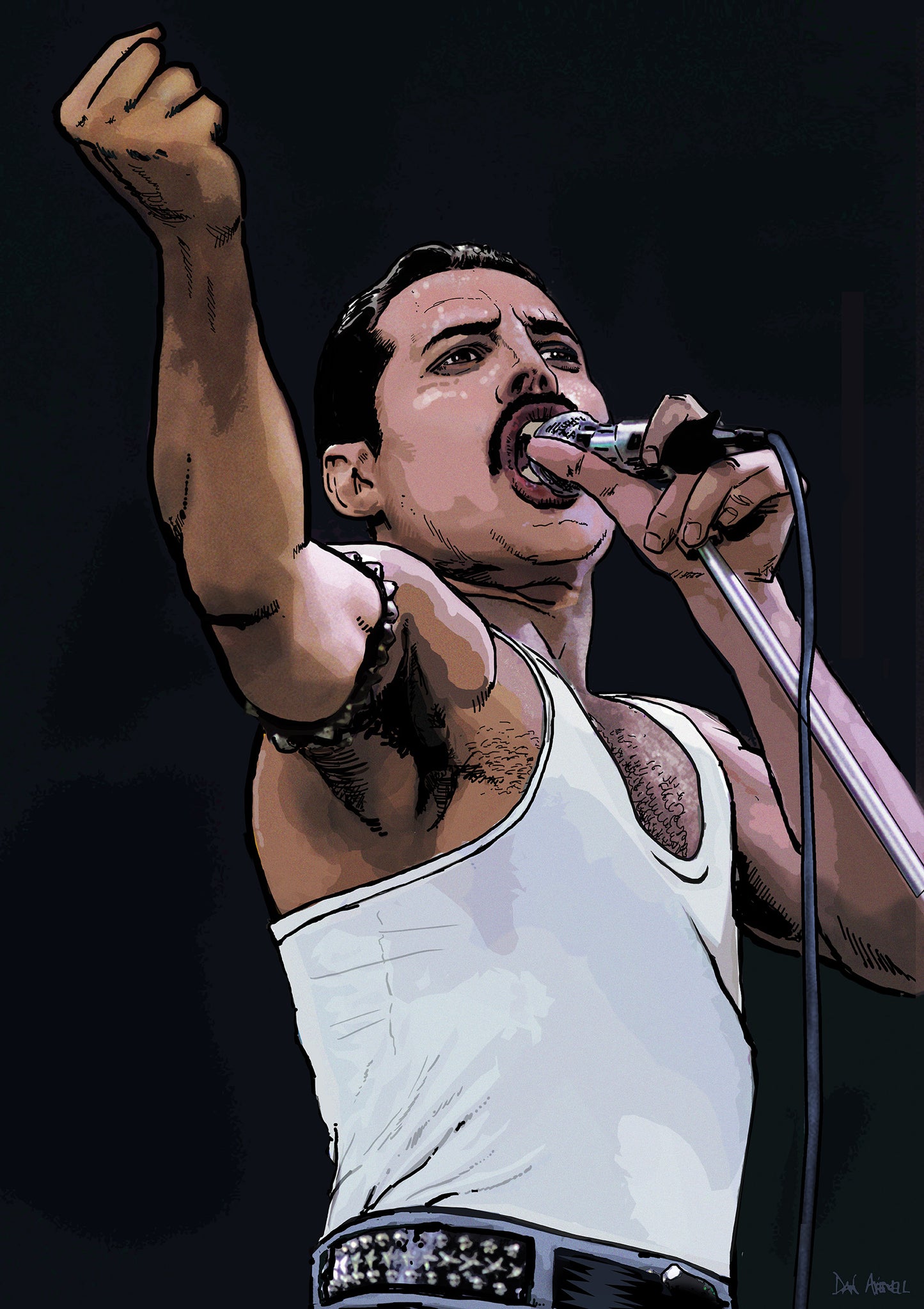 Freddie Mercury of Queen - Art Print/Poster