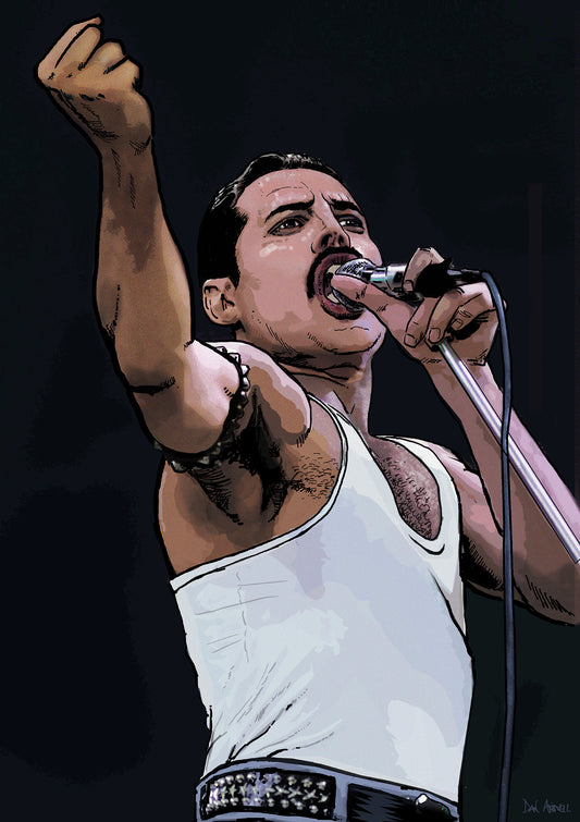 Freddie Mercury of Queen - Art Print/Poster