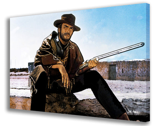 Clint Eastwood - The Man With No Name - Mounted Canvas (various sizes)