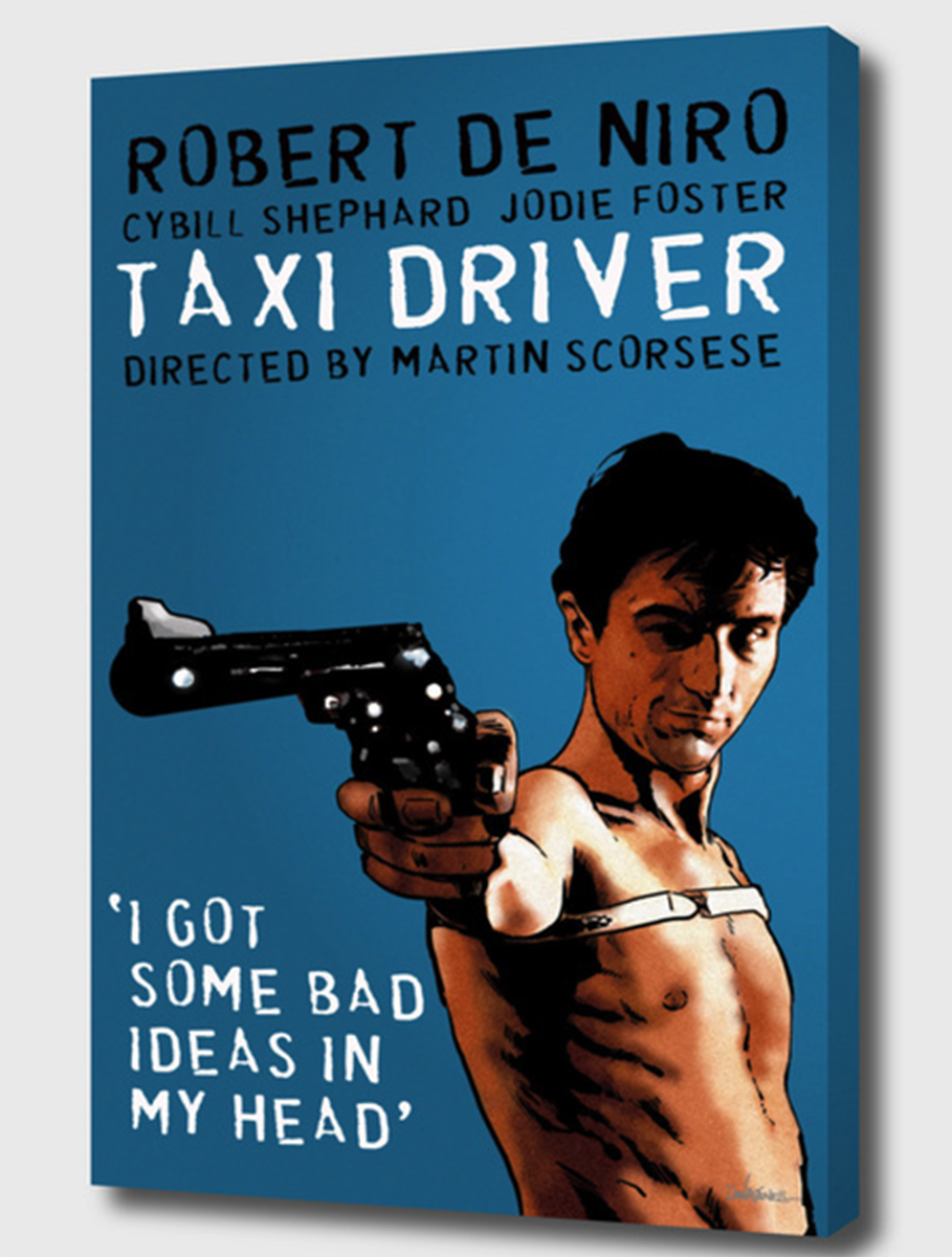 Travis Bickle, Taxi Driver - Mounted Canvas  (various sizes)