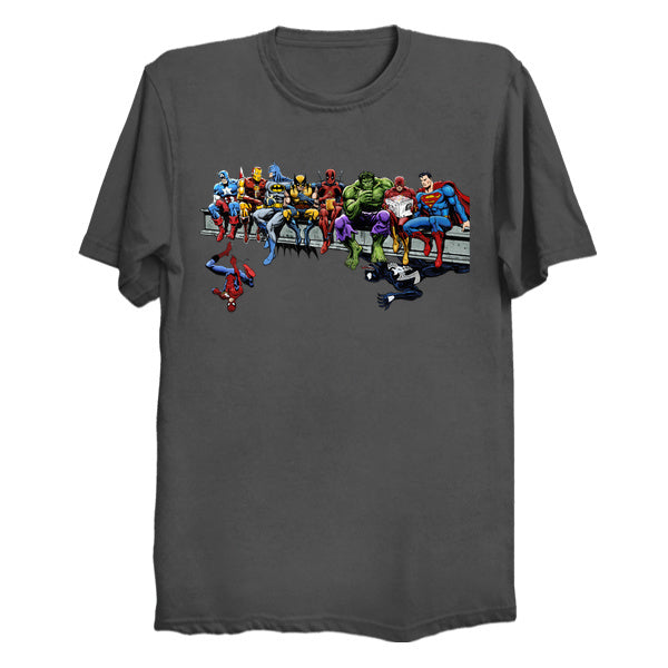 Marvel DC Lunch Atop A Skyscraper T-Shirt  (various colors)