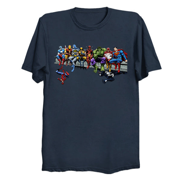 Marvel DC Lunch Atop A Skyscraper T-Shirt  (various colors)