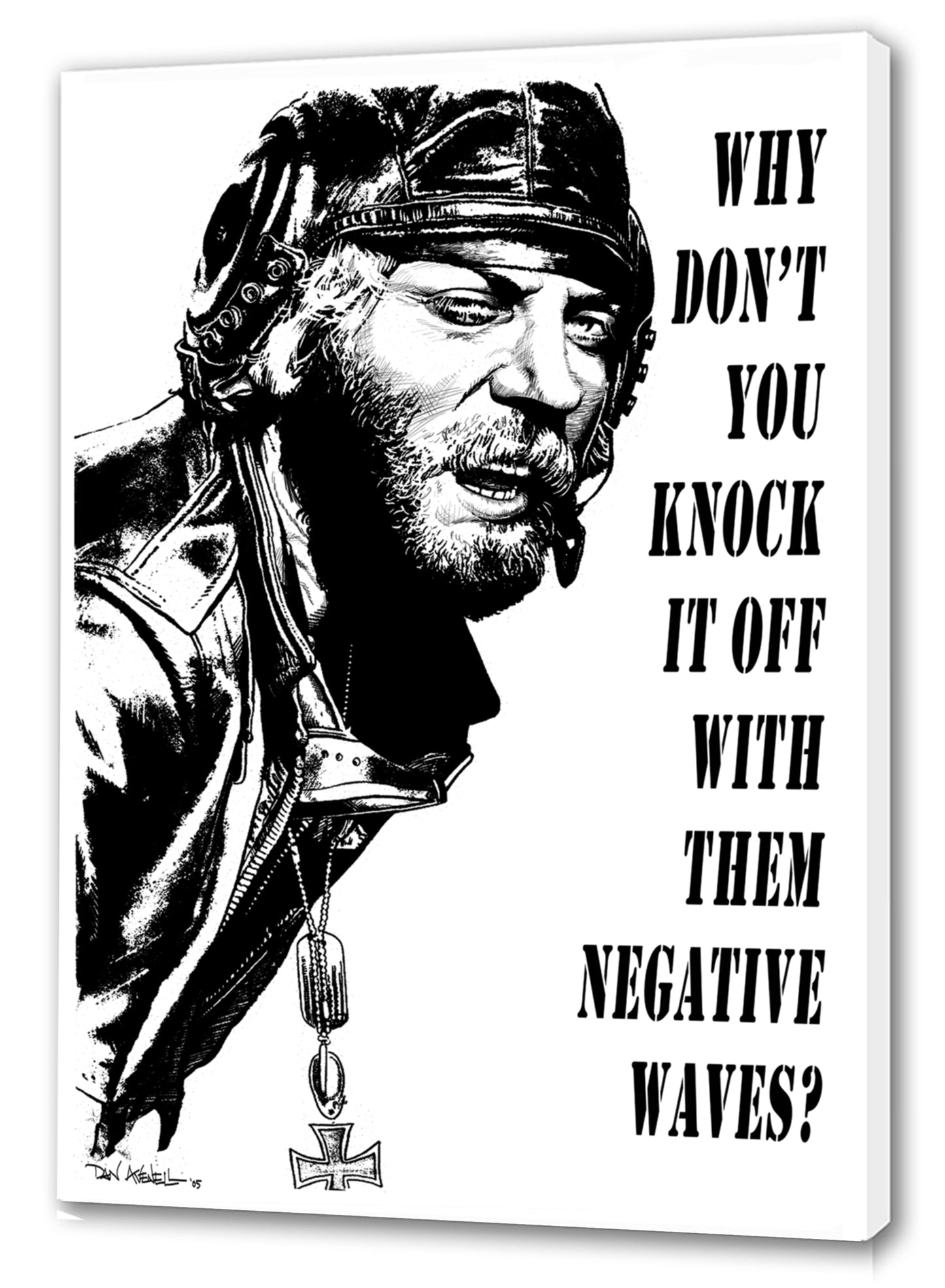 Kelly's Heroes - Oddball Says  b/w - Mounted Canvas