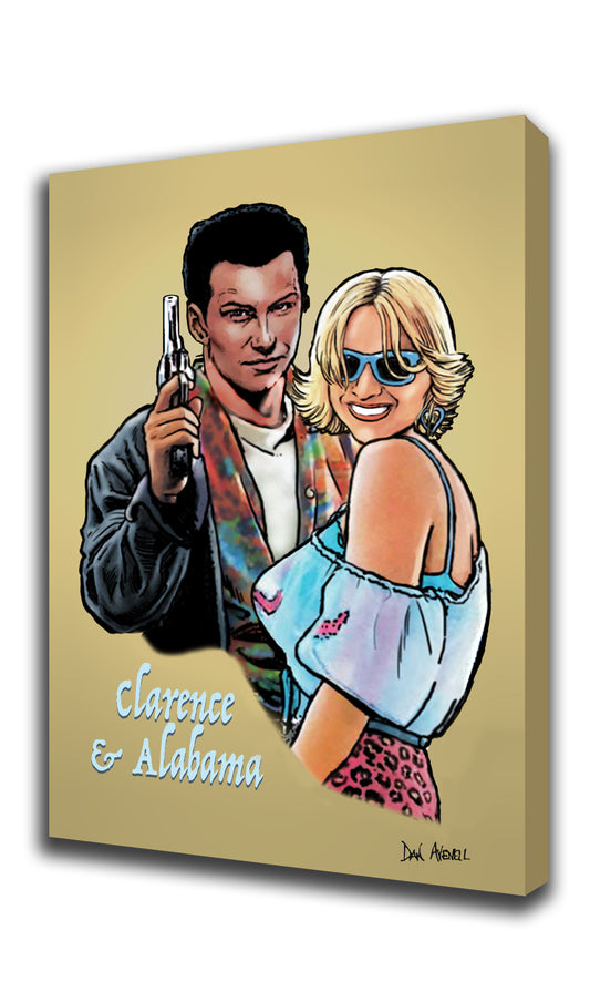 Tarantino True Romance Clarence & Alabama - Mounted Canvas