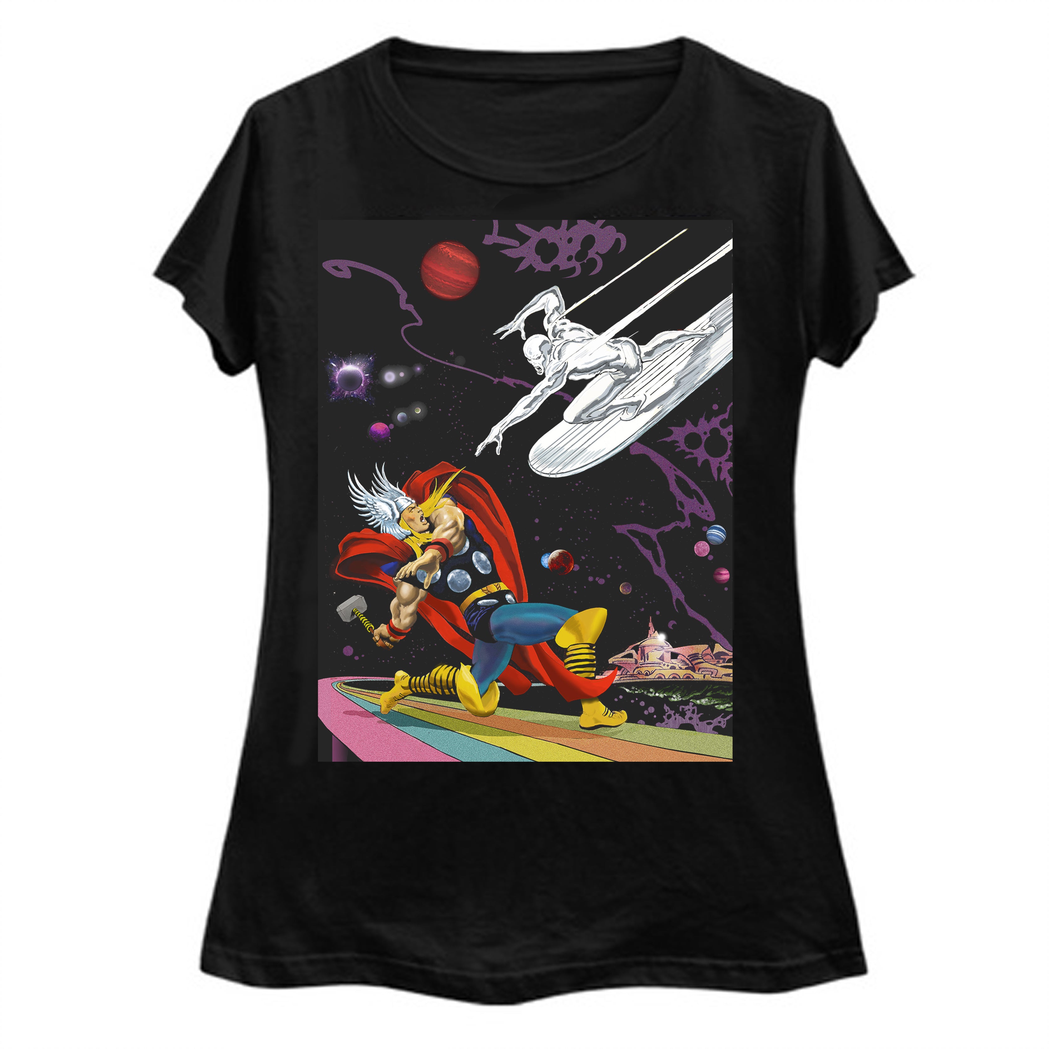 T shirt silver online surfer