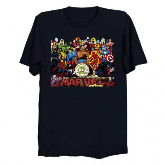 Sgt Marvel's Superhero Club Band T-Shirt