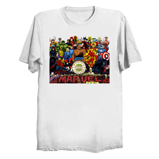 Sgt Marvel's Superhero Club Band T-Shirt