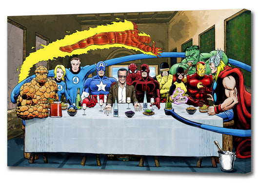 Marvel: Stan Lee's Super Supper - Mounted Canvas