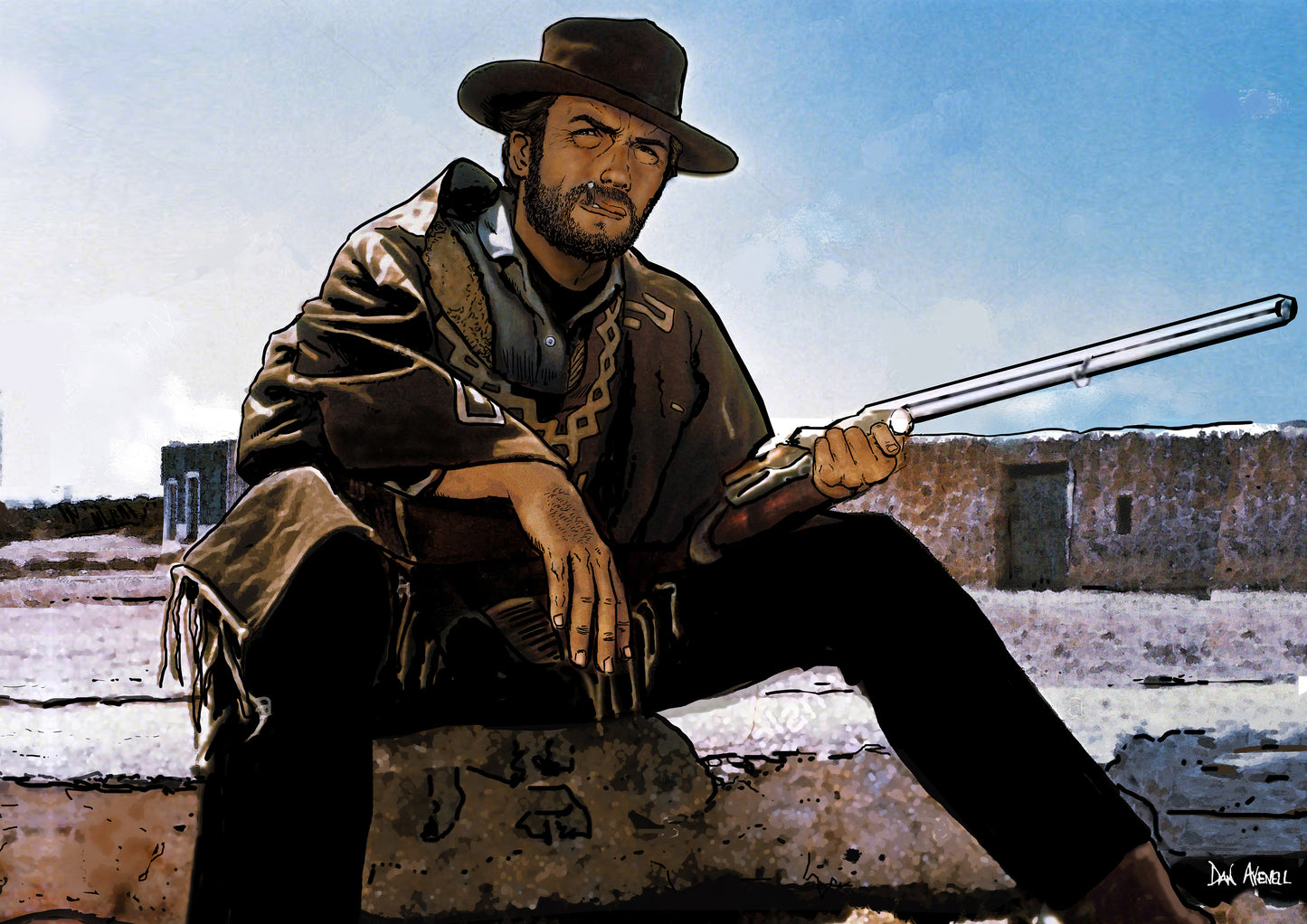 Clint Eastwood - The Man With No Name  -Art Print/Poster