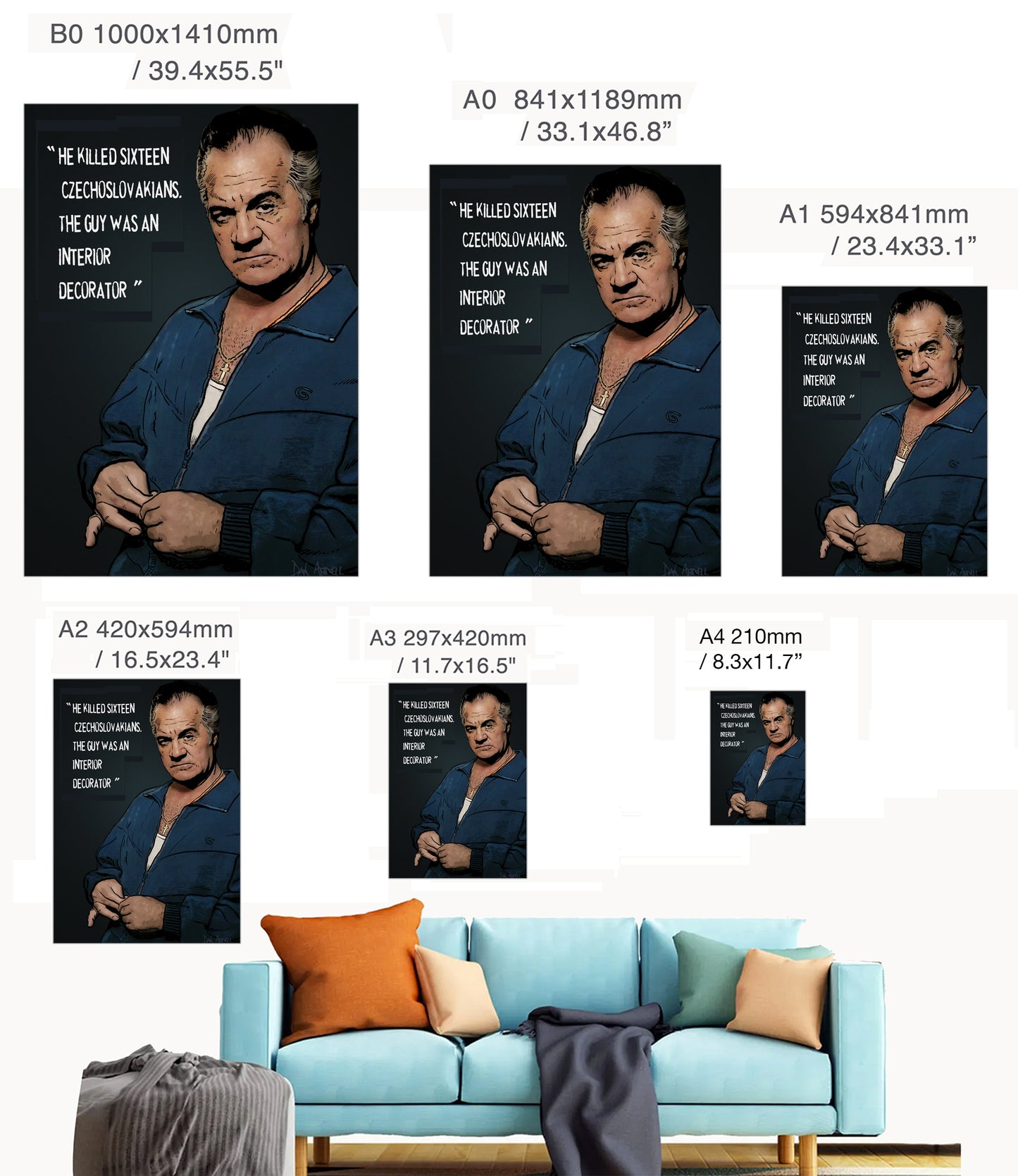 Sopranos Paulie Walnuts Says -  Art Print/Poster